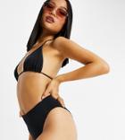 Asos Design Petite Recycled Mix And Match High Leg High Waist Bikini Bottom In Black