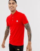 Boss Passenger Slim Fit Logo Polo In Red