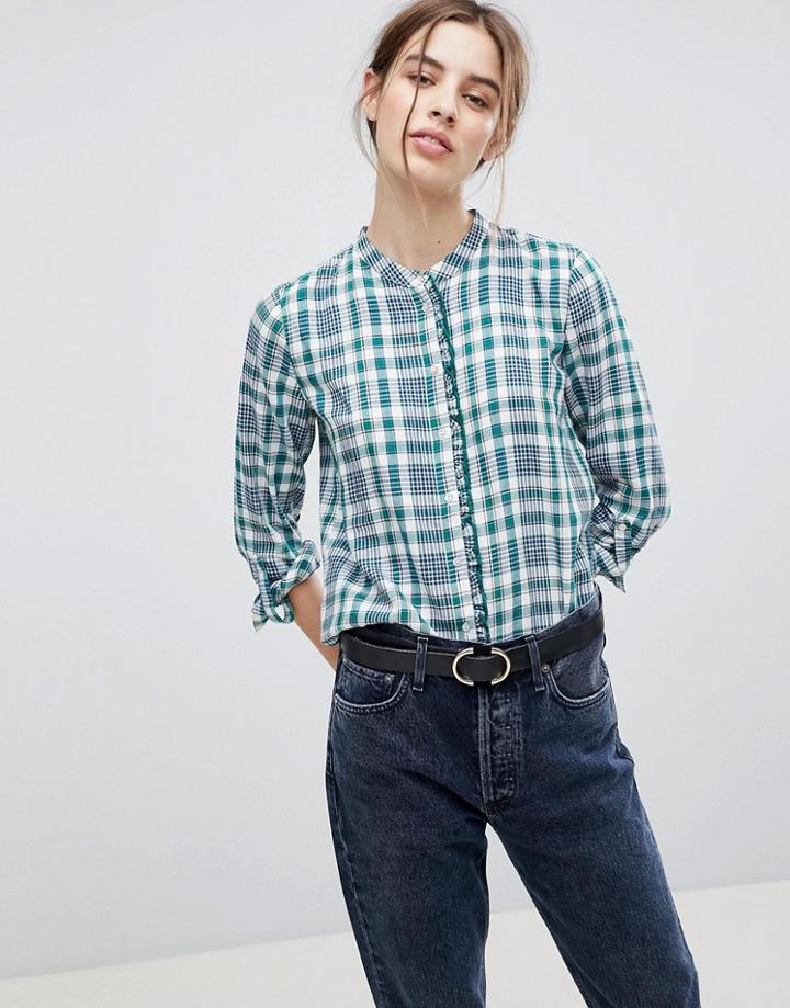 Esprit Check Blouse - Green