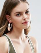 Asos Chunky Hoop Earrings - Copper
