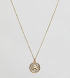 Ottoman Hands Gold Plated A Initial Pendant Necklace - Gold