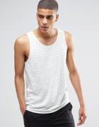 Selected Homme Stripe Tank - Off White