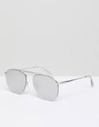 Le Specs Liberation Aviator Sunglasses In Silver - Silver