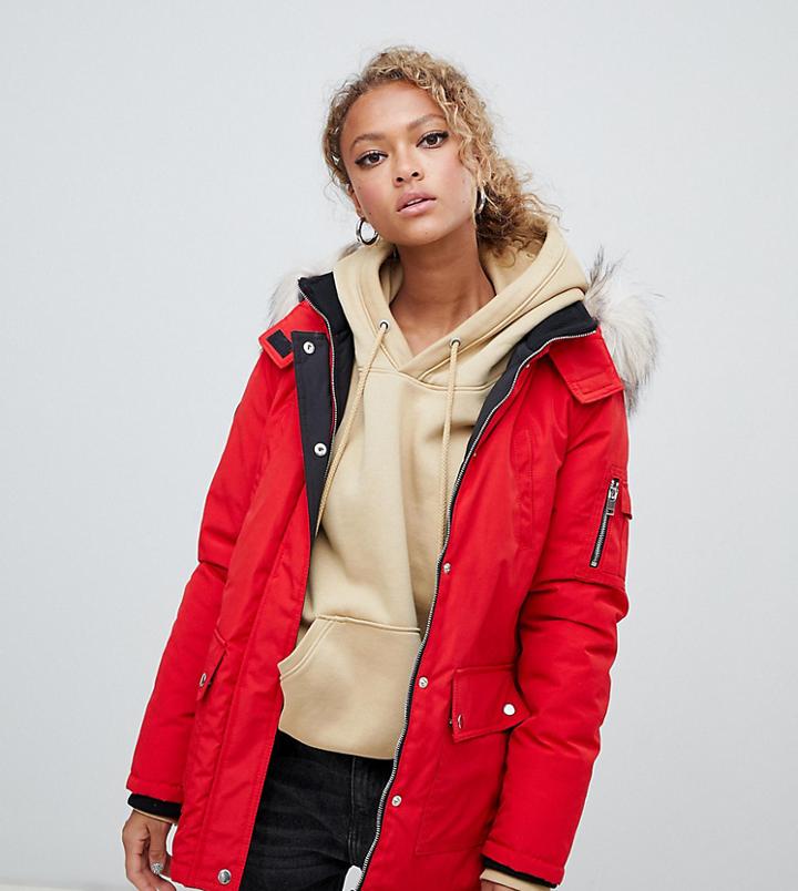 New Look Faux Fur Hooded Parka