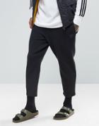 Adidas Originals Paris Pack Cropped Pin Tuck Joggers In Black Bk0550 - Black