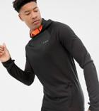 Asos 4505 Tall Hoodie With Bonded Inner Fleece And Thumbholes - Black