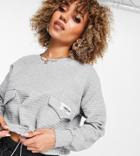 Asos Design Long Sleeve Coordinating Top With Twist Detail In Pink