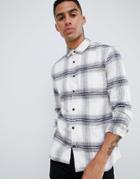 Only & Sons Heavy Check Shirt In Regular Fit - White