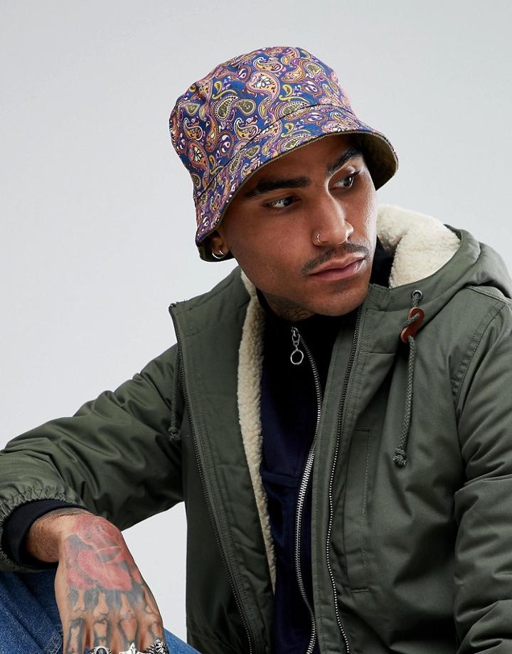 Pretty Green Cord Khaki Reversible Bucket Hat - Green