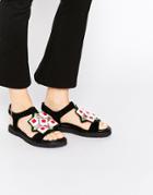 Kat Maconie Robin Multi Emroidered & Gem Flat Sandals - Multi