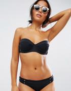 Asos Fuller Bust Mix And Match Cupped Bandeau Bikini Top With Eyelets