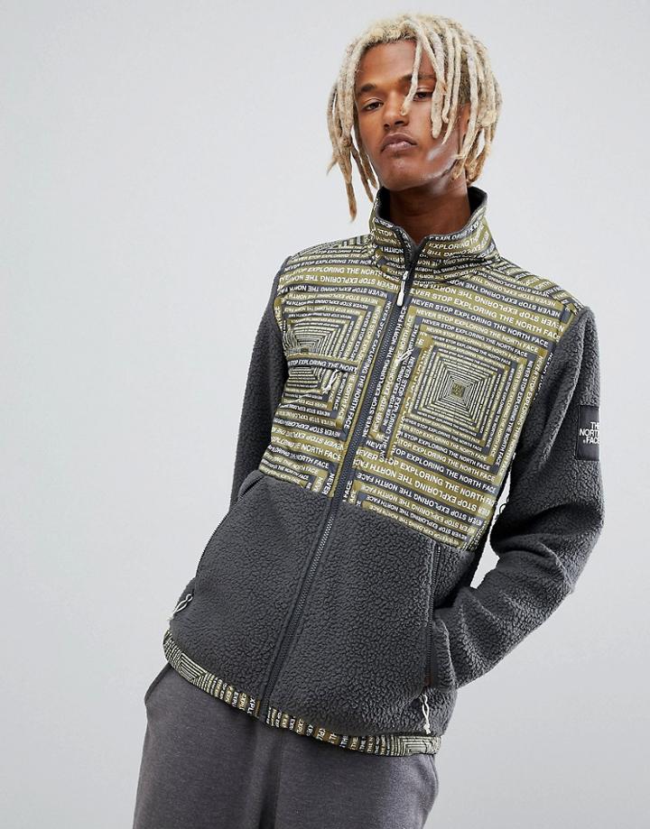 The North Face Denali Fleece In Lcd Print - Black