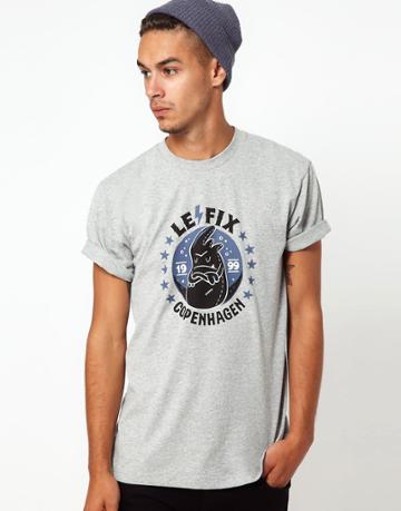 Le Fix T-shirt Great Kaj Print - Gray