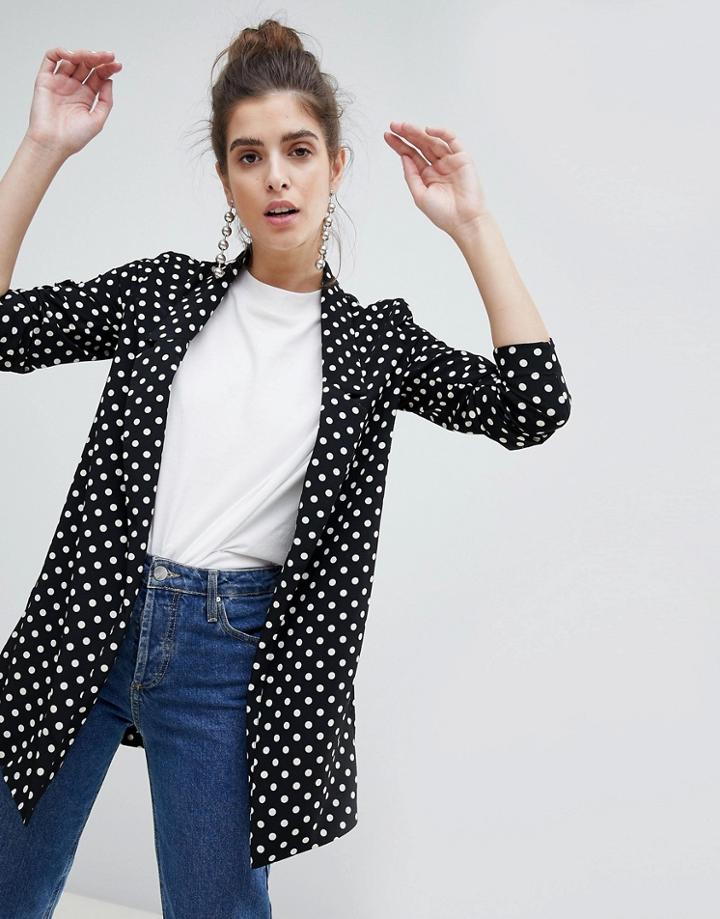 Stradivarius Polka Dot Soft Blazer - Multi