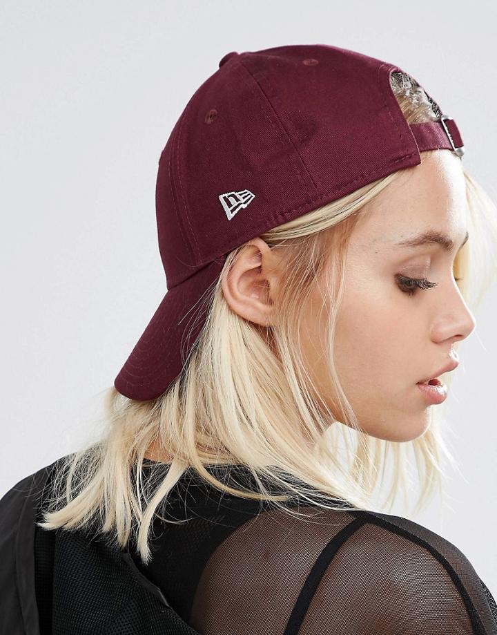 New Era Baseball Cap In Berry - Red