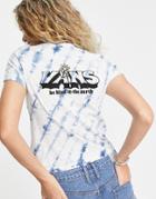 Vans Tie Dye Back Print Crop T-shirt In Blue-navy