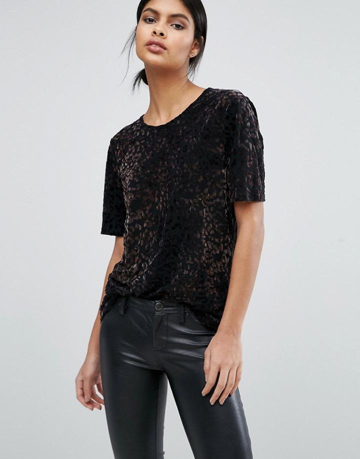 Y.a.s Burnout Leopard T-shirt - Multi