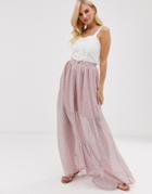 French Connection Alao Ditsy Floral Print Midi Skirt-pink