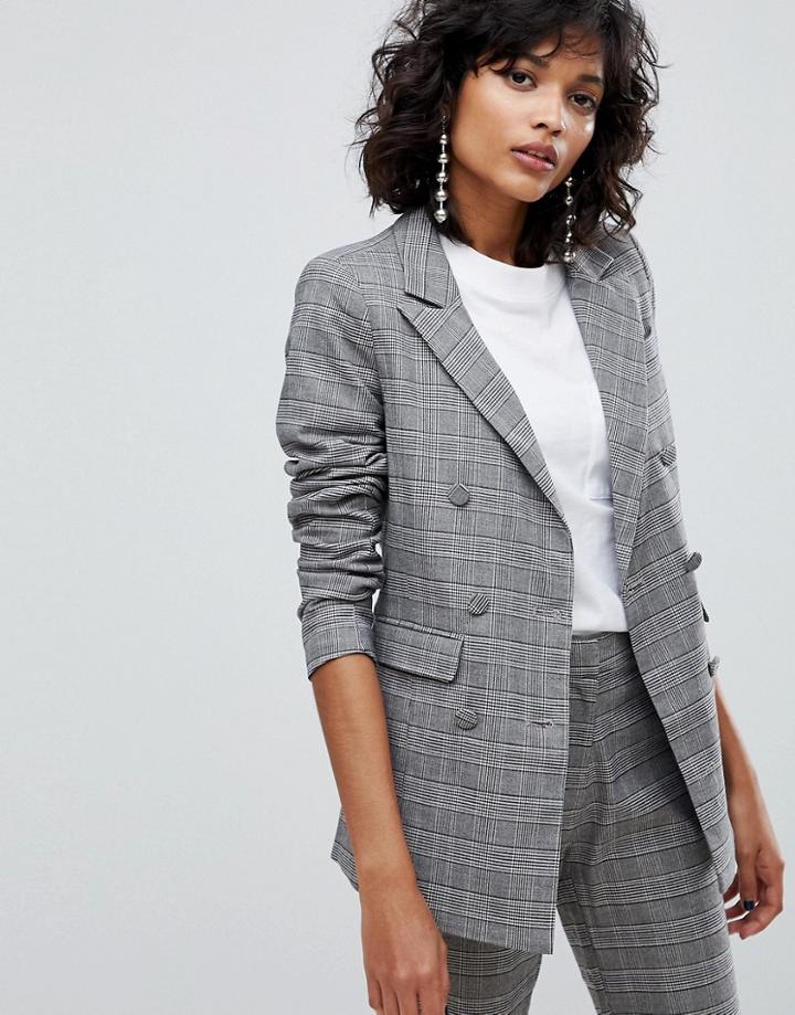 Y.a.s Boyfriend Check Blazer - Multi