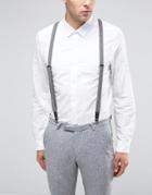 Asos Tweed Suspenders - Gray