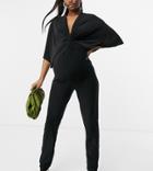 Blume Maternity Jumpsuit With Knot Detail In Black