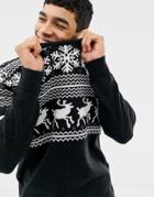 French Connection Reindeer Fairisle Holidays Sweater