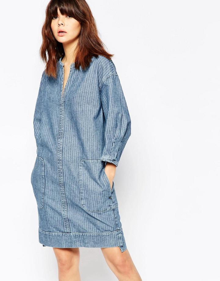 See By Chloe Denim Shift Dress - Blue