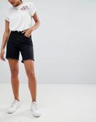 Missguided Longline Denim Shorts - Black
