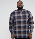 Tommy Hilfiger Plus Gingham Check Shirt Flannel Buttondown Regular Fit In Brown - Red