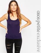 Asos Petite Exclusive Forever Tank With Scoop Back - Navy