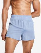 Asos Design Seersucker Lounge Shorts In Blue-grey