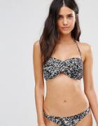 Seafolly Twist Bandeau Shatter Print Bikini Top - 602 Salsa