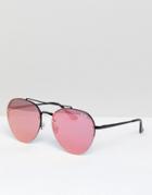 Quay Australia Somerset Round Sunglasses In Pink - Pink