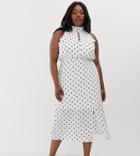 Glamorous Curve High Neck Maxi Dress In Spot