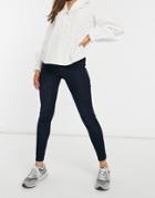 River Island High Rise Skinny Jeans In Indigo-blues