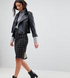 Vero Moda Tall Grid Check Pencil Skirt - Multi