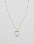 Pieces Amina Double Circle Long Necklace - Gold