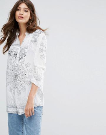 Oeuvre Printed Top - White
