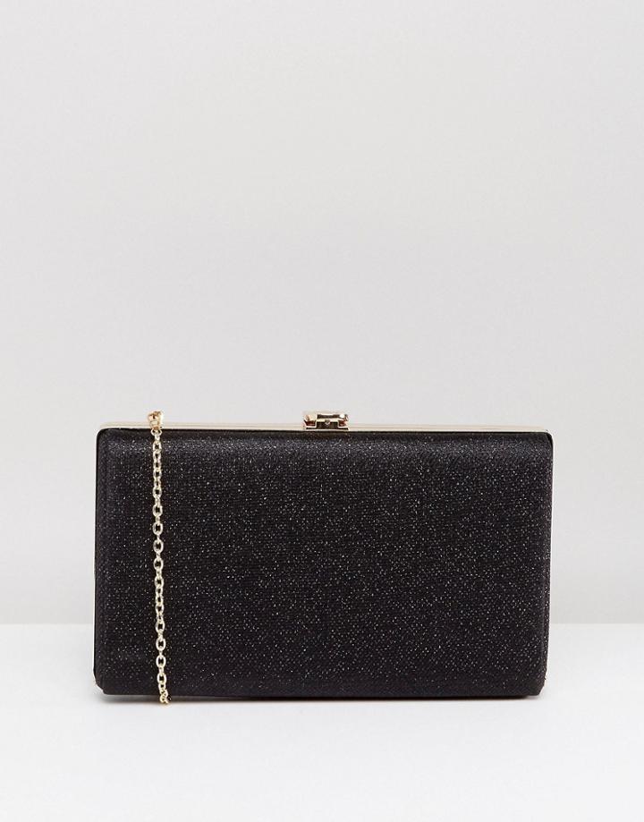 Claudia Canova Black Hardcase Clutch - Black