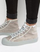 Novesta Star Dribble Corduroy Hi Top Sneakers - Gray