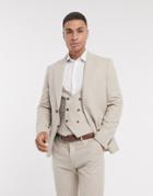 Gianni Feraud Slim Fit Herringbone Wool Suit Jacket-white