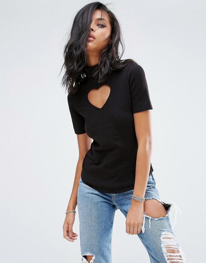 Love Moschino Cyberlove T-shirt - Black