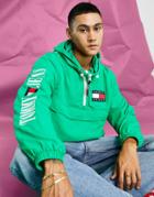 Tommy Jeans Acid Capsule Nylon Blend Chicago Popover Jacket In Green - Mgreen