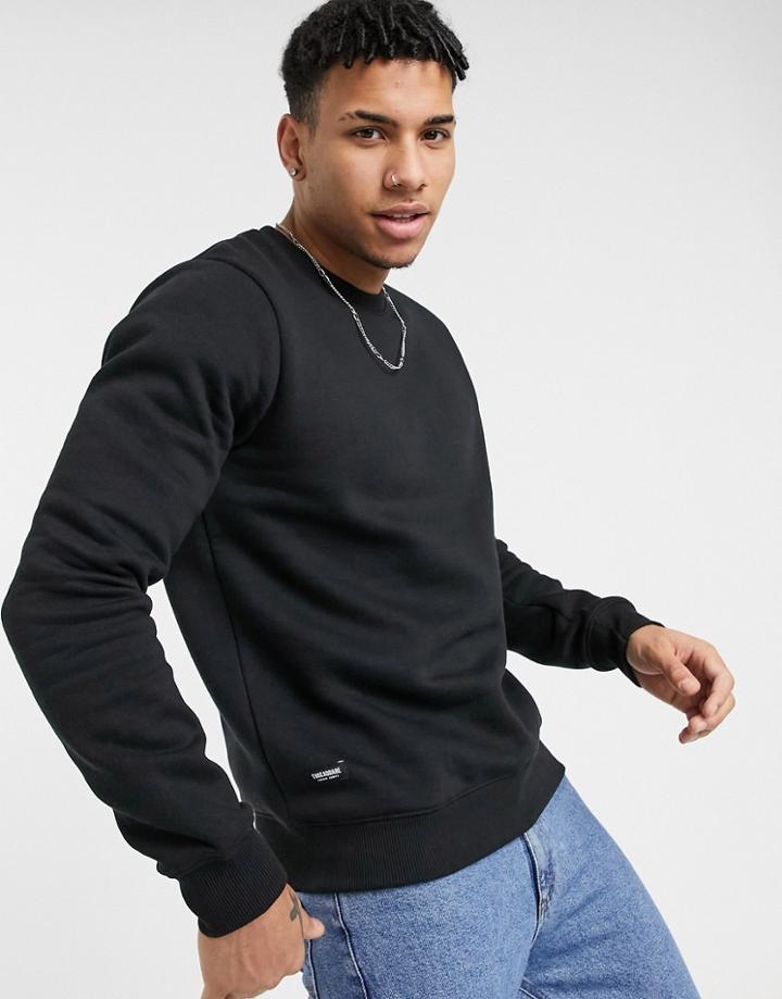 Threadbare Basic Crew Neck Mix And Match Sweater In Black