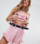 Sacred Hawk Frilly Shorts Two-piece - Pink