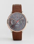 Tommy Hilfiger 1791357 Brown Leather Strap Watch - Brown