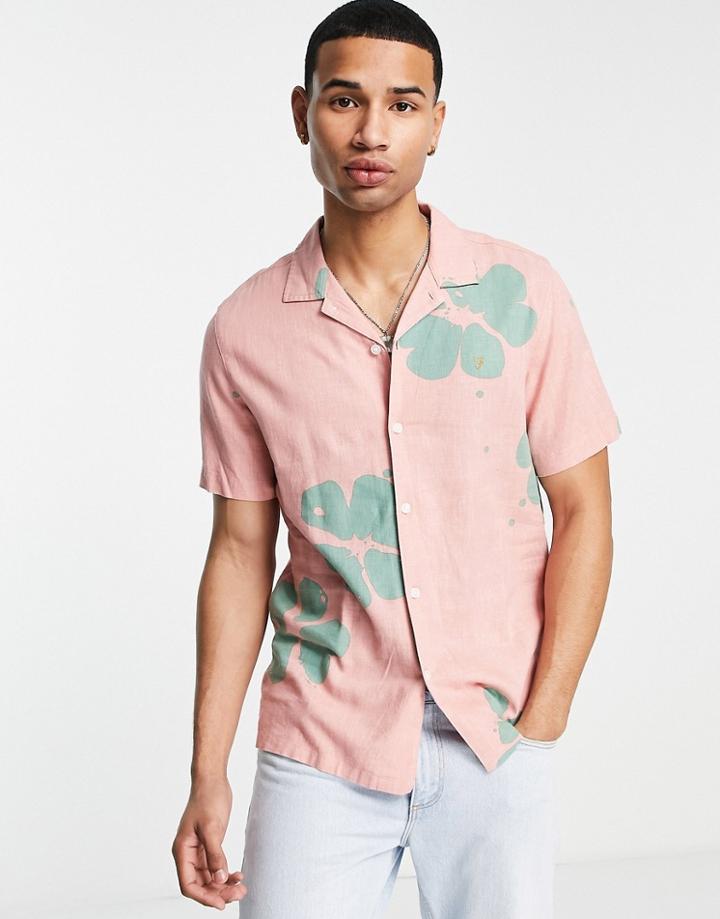 Farah Floral Shirt In Pink
