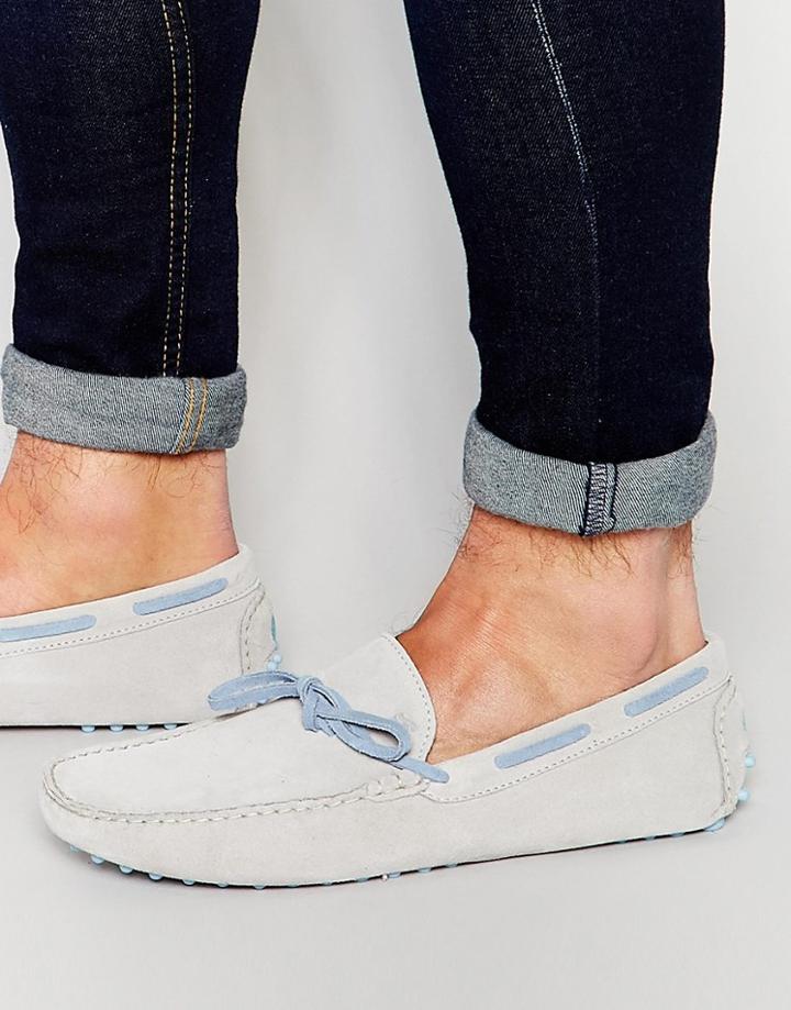Bobbies L'artiste Suede Driving Shoe - Gray