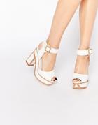 Kat Maconie Nina White Outlined Heeled Sandals - White