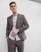 Selected Homme Slim Wedding Suit Jacket-brown